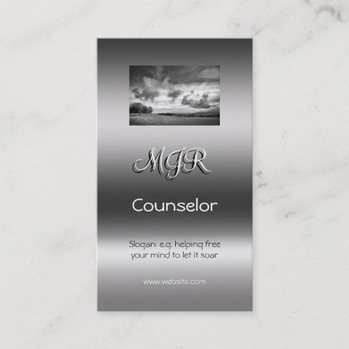 Monogram Counselling Services metallic_effect Business Card