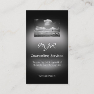 Monogram, Counselling Services, metallic-effect Business Card