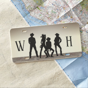 Monogram Country Western Fun License Plate