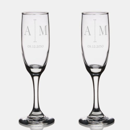  Monogram Couple Date Simple Minimal Wedding