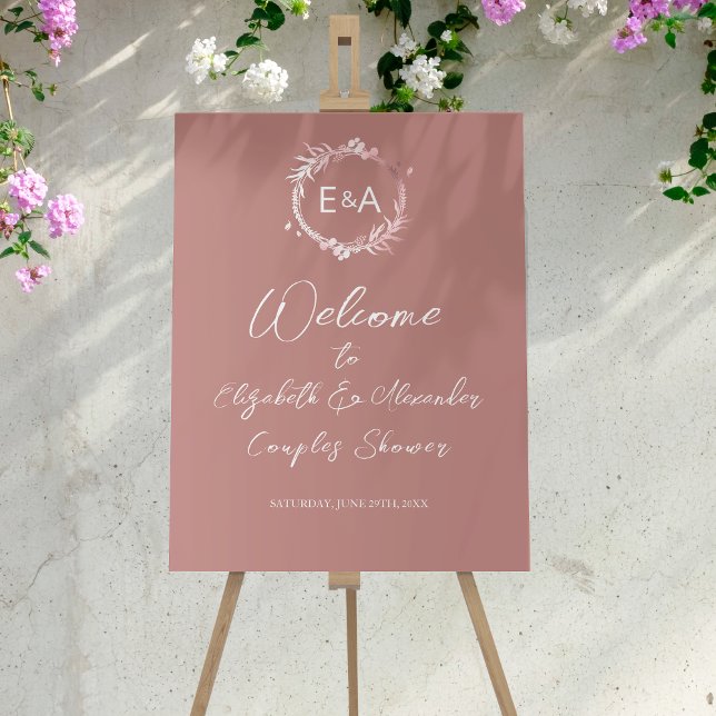 Monogram Couples Shower Welcome Sign Board (Creator Uploaded)