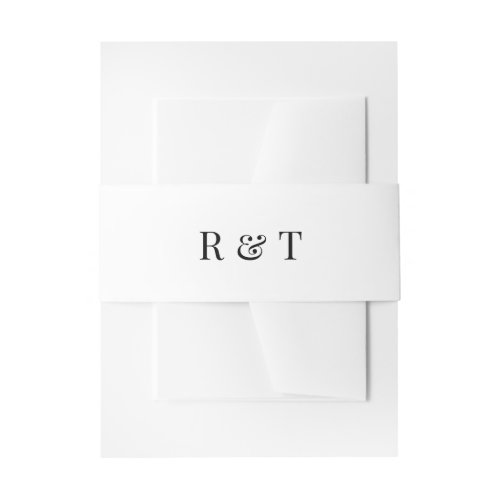 Monogram Couples Wedding Invitation Belly Band