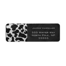 Monogram Cow Black and White