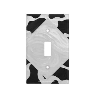 Monogram Cow Black and White Light Switch Cover