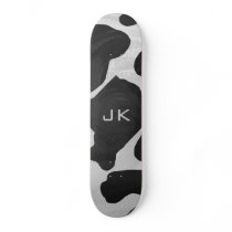 Monogram Cow Black and White Skateboard