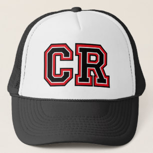 Monogram 'CR' initials Trucker Hat