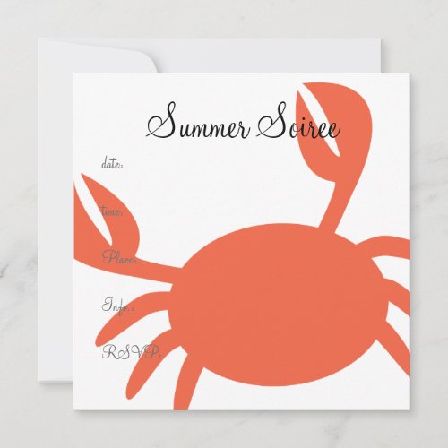 Monogram Crab Custom Announcements