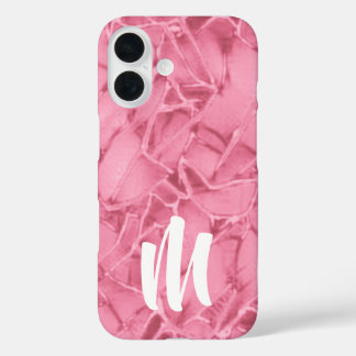Monogram Cracked Pattern iPhone 16 Case