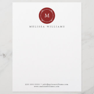 Monogram Creative Professional Modern Letterhead