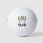 Monogram Crest Golf Balls at Zazzle