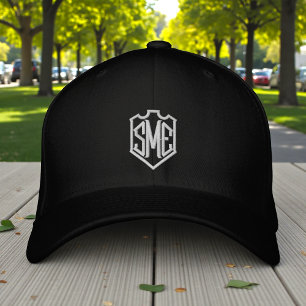 Monogram Crest Initials Custom Personalized Embroidered Baseball Cap