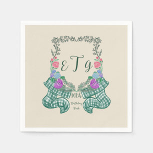Monogram Crest Napkins