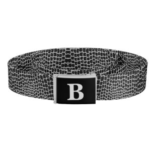 Monogram Crocodile Texture Belt