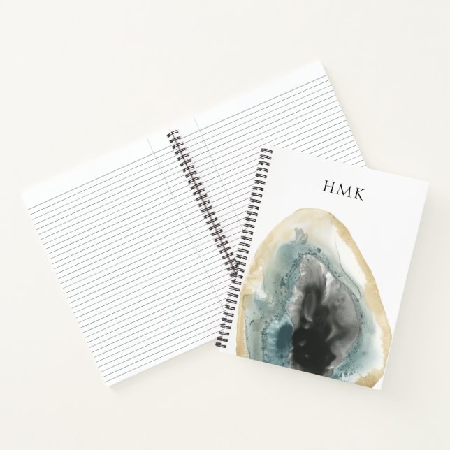 Monogram | Cropped Geodes III Notebook (Inside)
