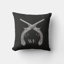 Monogram Crossed Pistols Black