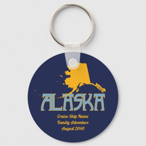 Monogram Cruise Alaska Family Reunion Keychain
