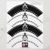 Monogram Cupcake Wrapper Black and White Motifs (Front)