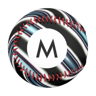 Monogram Curved Lines Close Up Of A Fractal Baseball