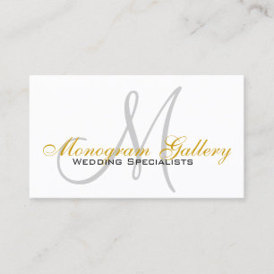 Monogram Custom Business Cards