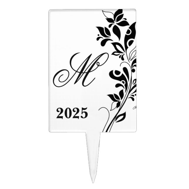 Monogram Custom Cake Topper (Front)