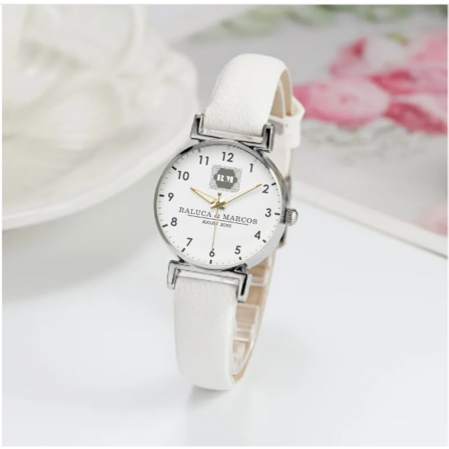  Monogram  Custom Couple Names – Elegant gift Watch (Creator Uploaded)