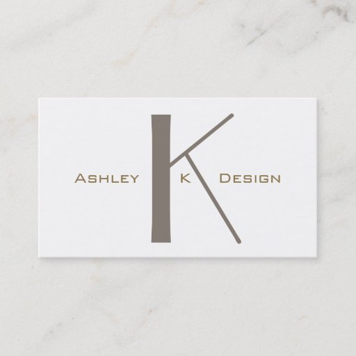 Customizable Monogram Custom Graphic Arts Plain Business Card