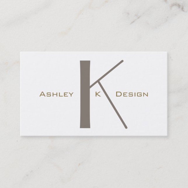 Monogram Custom Graphic Arts Plain Business Card (Front)