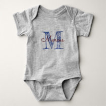 Monogram Custom Name Baby Bodysuit