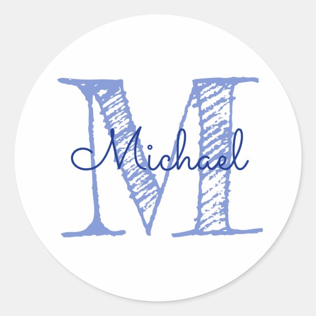 Monogram Custom Name Boy Clothing Kids' Labels (Front)