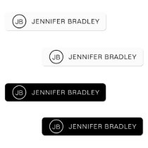 Monogram Custom Name Clothing Tags Black and White Labels Monogram Custom Name Clothing Tags Black and White Labels