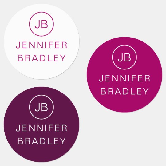 Monogram Custom Name Clothing Tags School Labels | Zazzle.com