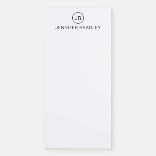 Monogram Custom Name Magnetic Notepad