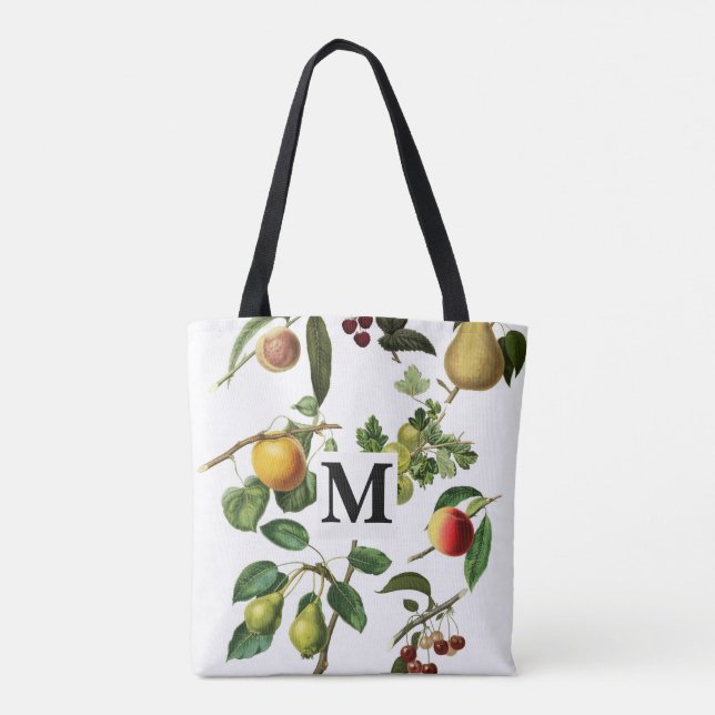 monogram custom personalized nature  tote (Back)