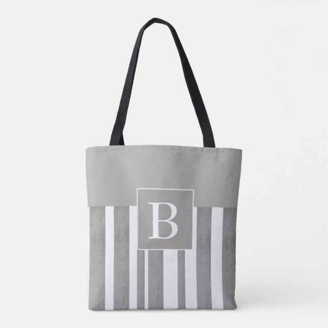 monogram custom personalized stylish tote (Back)