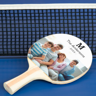 Monogram Custom Photo & Name Ping Pong Paddle