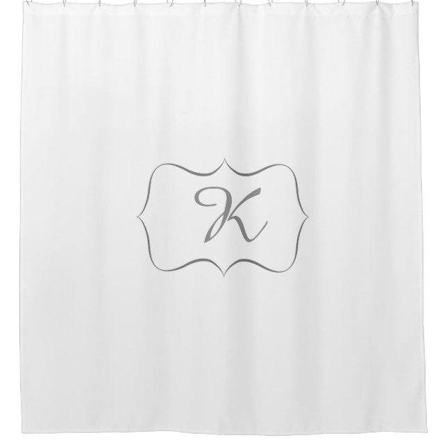 Monogram Custom Shower Curtain (Front)