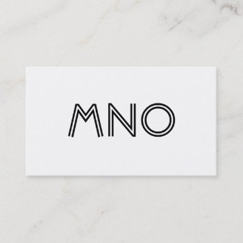 Monogram Custom Text Business Card by jetglo at Zazzle