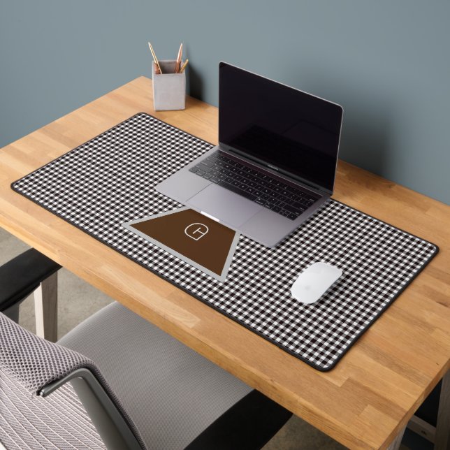   Monogram Customize Chic Plaid Desk Mat (Office 2)