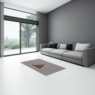 Monogram Customize Chic Plaid Rug
