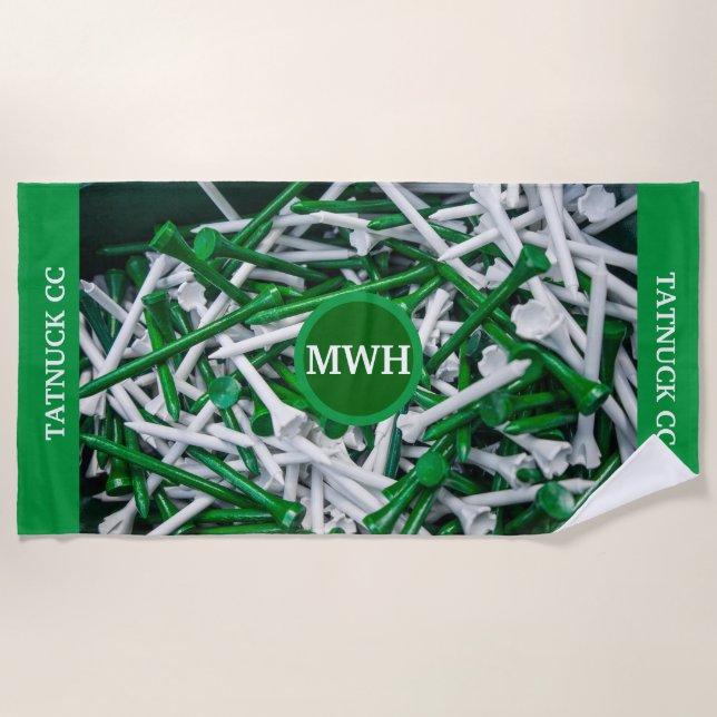 Monogram Customized Golf/Beach Towel (Front)