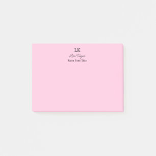 Monogram Customized Initials Name & Title Post-it Notes