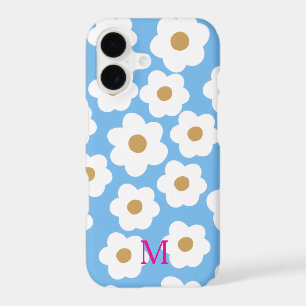 Monogram Cute Floral Daisies Pattern iPhone 17 Case