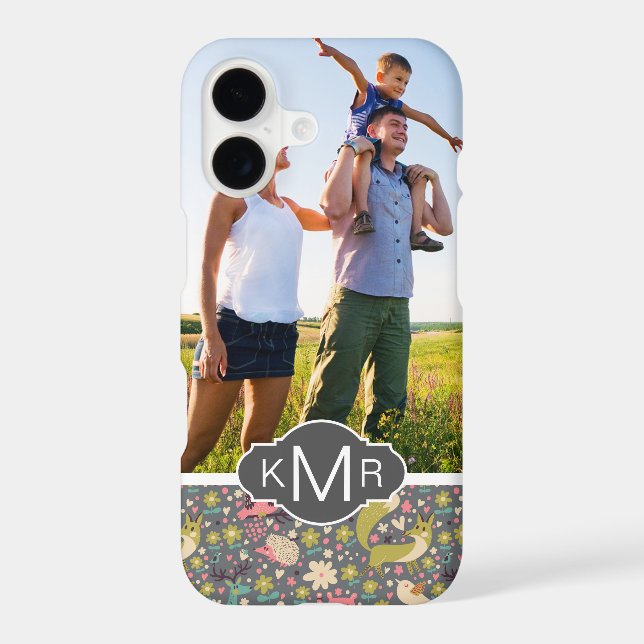 Monogram | Cute Forest Animals Pattern Iphone Case (Back)