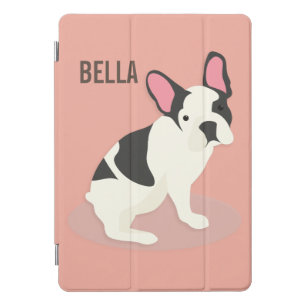 Monogram. Cute French Bulldog. iPad Pro Cover