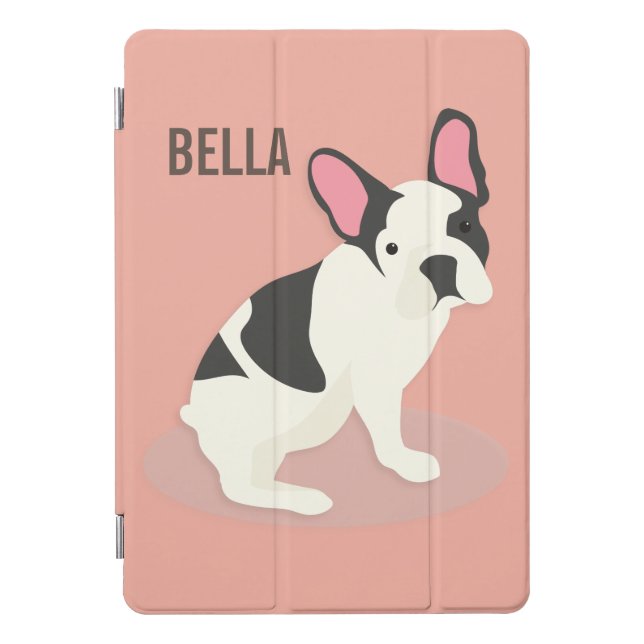 Monogram. Cute French Bulldog. iPad Pro Cover (Front)
