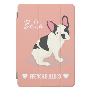Monogram. Cute French Bulldog. iPad Pro Cover
