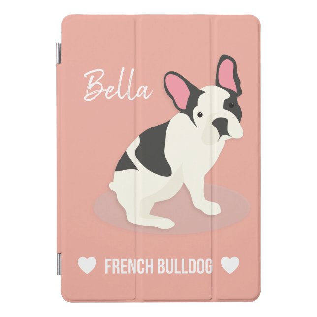 Monogram. Cute French Bulldog. iPad Pro Cover (Front)