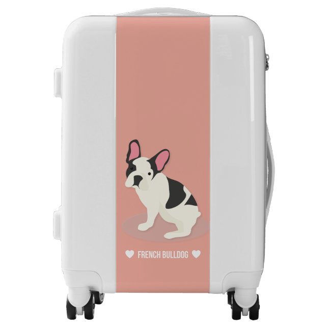 Monogram. Cute French Bulldog. Luggage (Front)