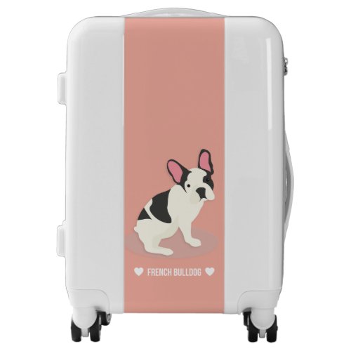 Monogram Cute French Bulldog Luggage