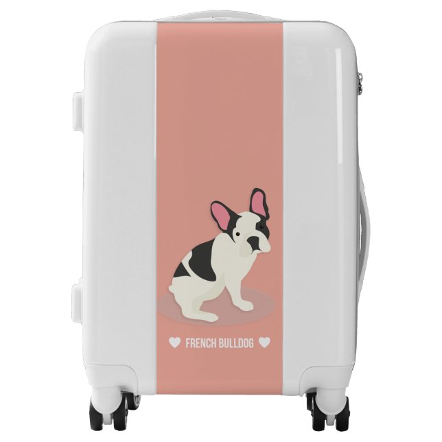 Monogram. Cute French Bulldog. Luggage (Front)